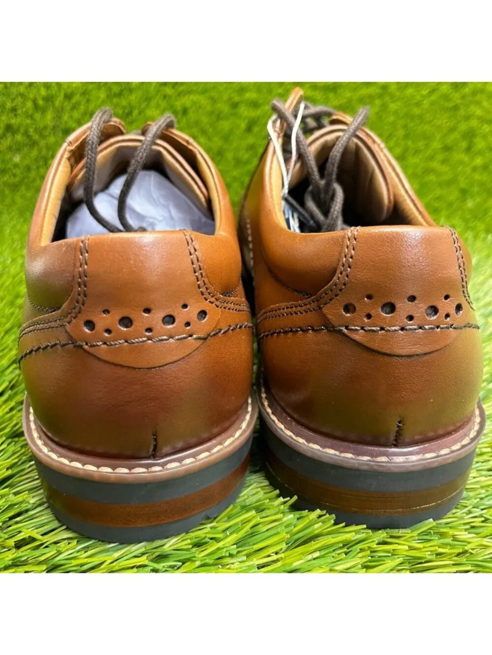Nunn Bush Calderone Mens Size 10 Brown Casual Classic Plain Toe Oxford Shoes